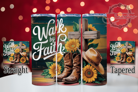 Christian Cowboy Boots Faith Tumbler Wraps