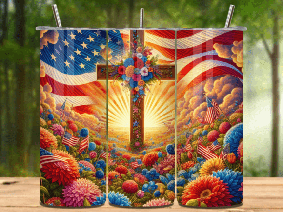 Christian Cross 20oz Tumbler Wrap V.15 — Tumbler Wraps