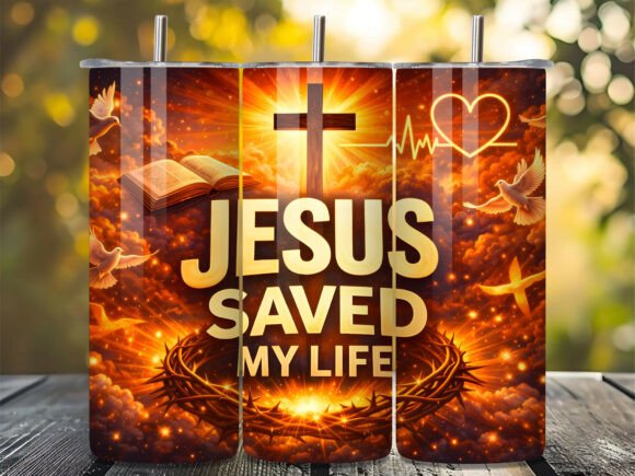 Christian Jesus Saved Tumbler Wrap