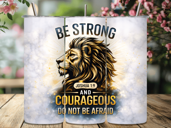 Christian Lion Bible Verse Tumbler Wraps