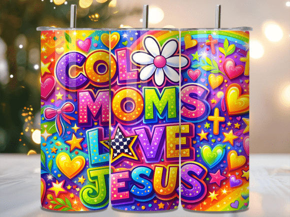 Cool Moms Love Jesus Christian Tumbler