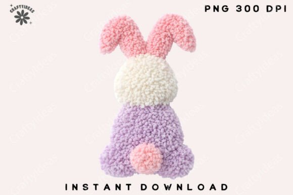 Crochet Easter Bunny PNG: Yarn Easter Illustrations