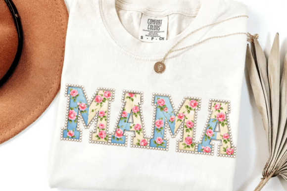 Easter Mama PNG, Floral Christian Pearls