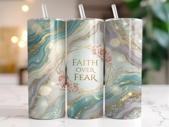 Faith over Fear Christian Faith Tumbler