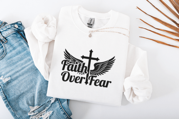 Faith over Fear Cross Wings Christian Crafts