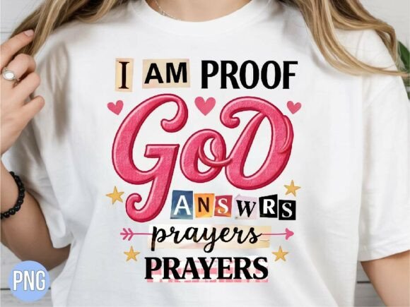 God Answers Prayers Faith Christian PNG for Crafts