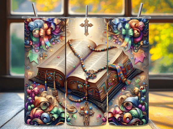 Holy Bible Cross Tumbler Wrap