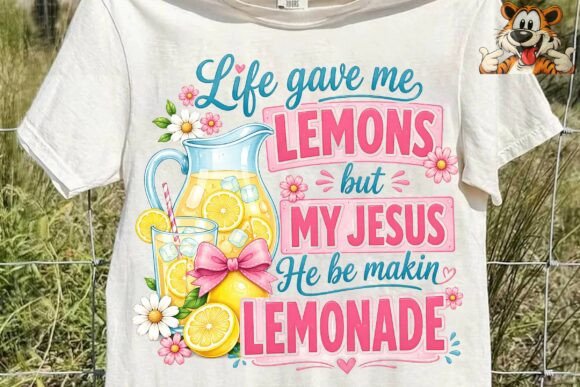 Jesus Lemonade Christian Quote PNG Design for Illustrations