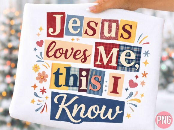 Jesus Loves Me PNG T-Shirt for Crafts