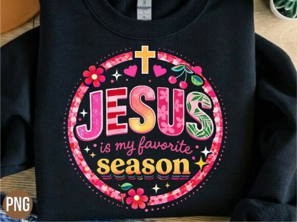 Retro Christian Jesus is My Season PNG for Crafts