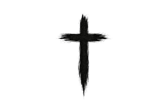 Rough Cross Christian Symbol for Crafts