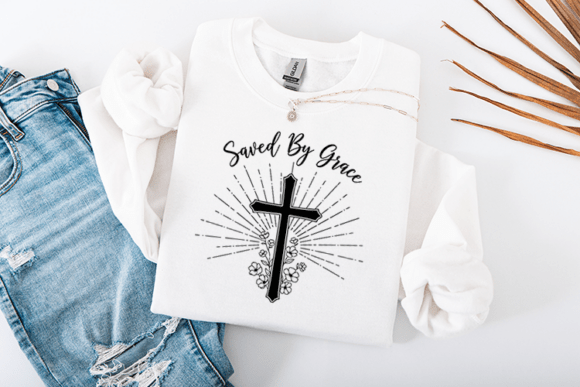 Saved by Grace Cross Christian Design Crafts