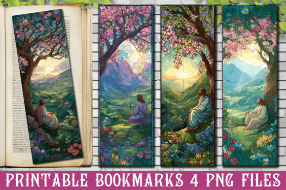Stained Glass Jesus Christian Bookmark — Crafts